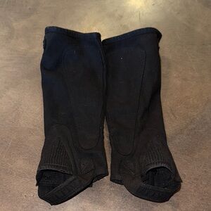 Kids Black Equestrian Riding Half Chaps